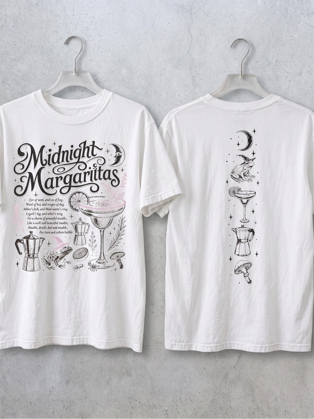 Pratical Magic Midnight Margaritas
Whimsical Witch Graphic Tee - White